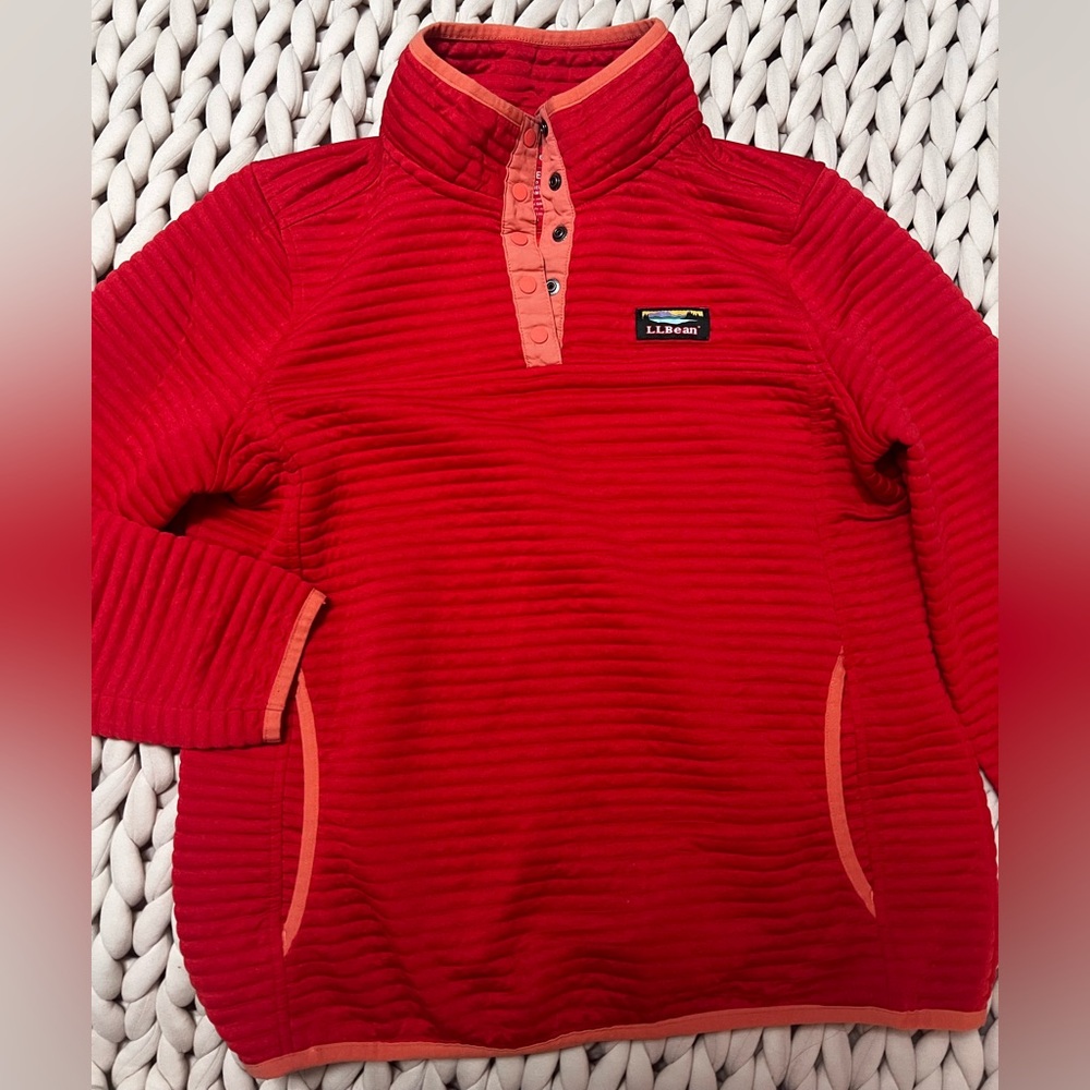 L.L.Bean airlight ribbed pullover